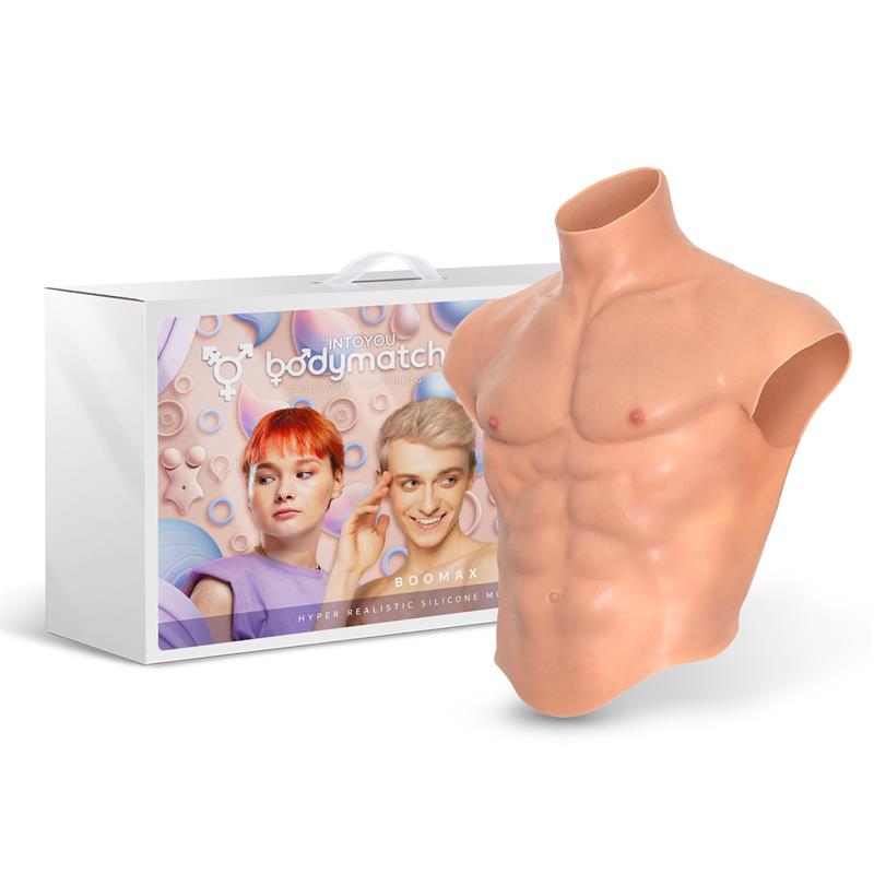 Boomax Traje Torso Masculino Híperrealista Sillicona Líquida Talla M