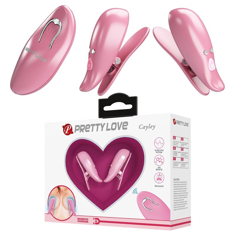 Cailey Pinzas para Pezones con Vibración y Control Remoto